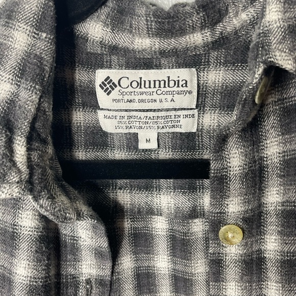 Columbia Men’s Plaid Long Sleeve Button Down Shirt | Gray | M - Picture 4 of 8